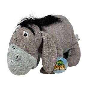 DISNEY STORE Eeyore Book of Pooh Gray Plush Donkey Pink Bow NWT